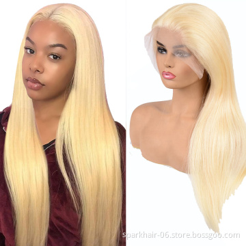SPARK Brazilian Human Hair Lace Front Wig,Straight Virgin Hair Lace Wig For Black Women, Pre Pluck Lace Wig With Baby Hair
